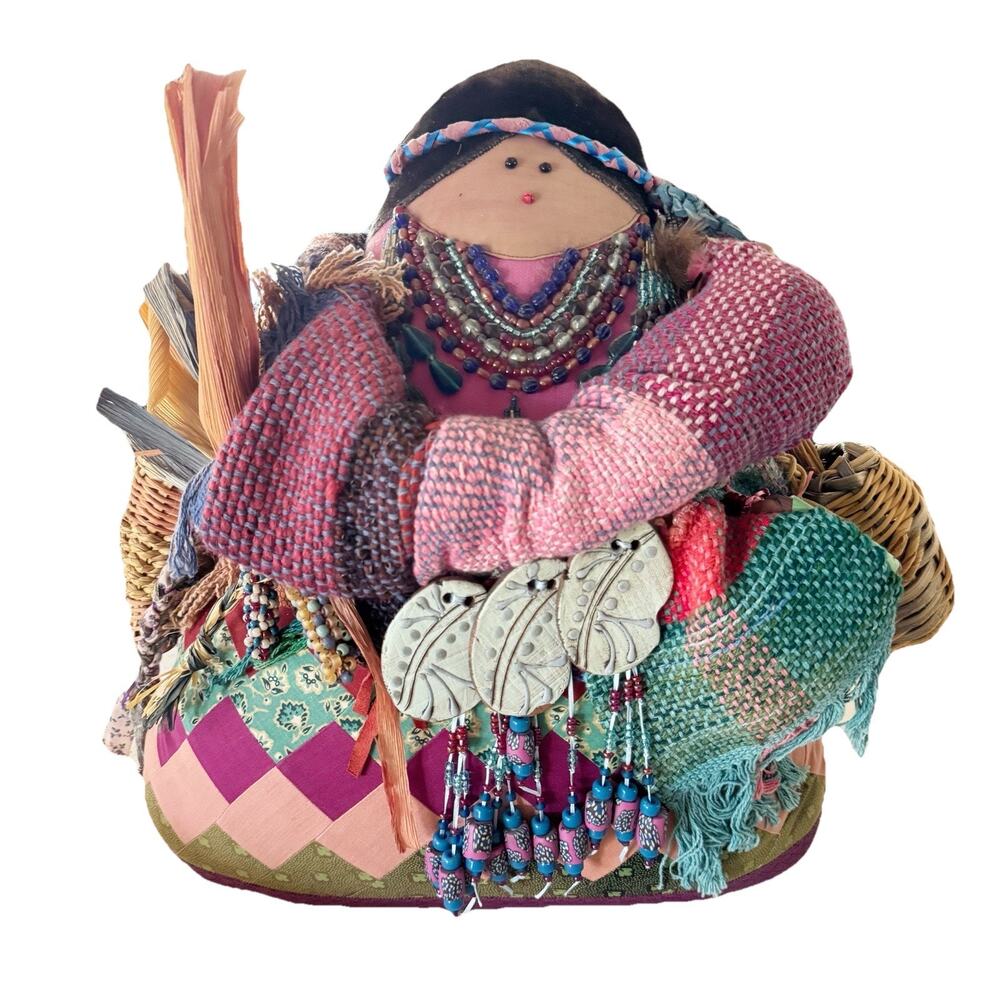 Patricia Bonds Gaetano Signed Dated 1992 Native American‎ Mother Papoose Doll